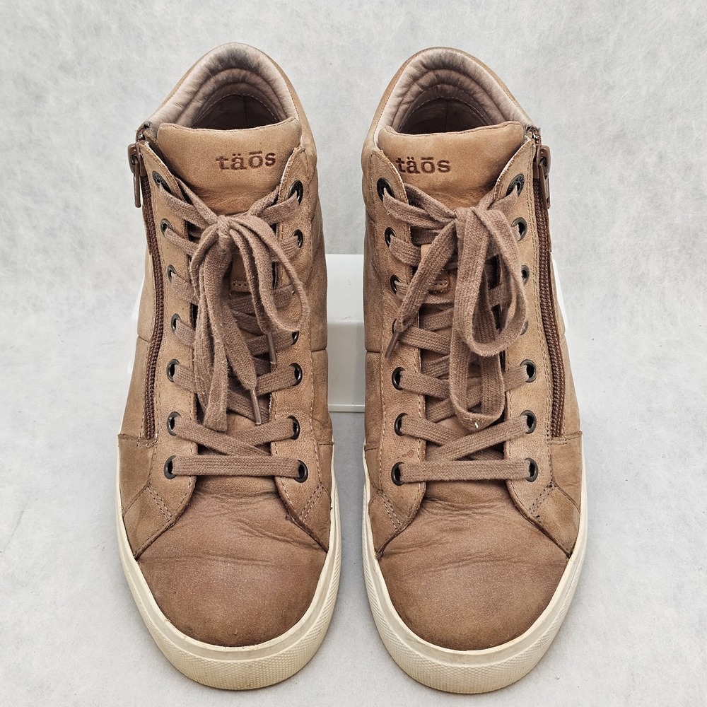 Taos Winner High Top Sneakers Womens 9.5 US Brown Leather Lace Up Casual - Picture 5 of 10
